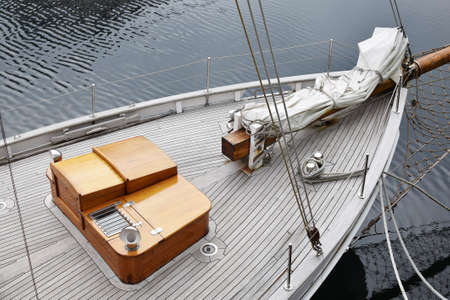 boat in harbourの写真素材