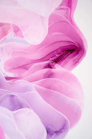 Abstract fluid art in alcohol ink painting technique.