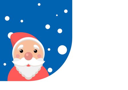 Christmas Card with Santa Claus. Vector template with copy spaceのイラスト素材