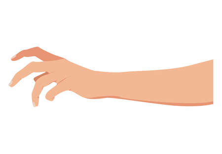 Grabbing hand. Picking hand. Grab gesture. Vector illustration. Flat design EPSのイラスト素材