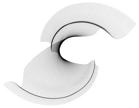 Abstract geometric shape. Design element. Lines in random form. Spiral vector illustration.のイラスト素材