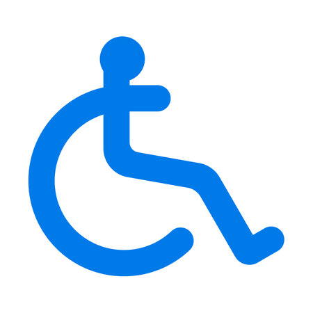 Handicapped patient line icon. Disabled man outline icon. Linear style sign for mobile concept and web design.のイラスト素材