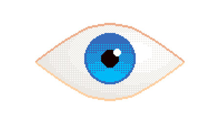Pixel art eye. Vector illustration.のイラスト素材