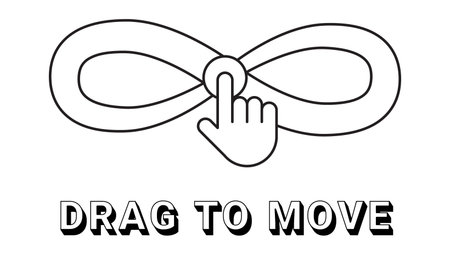 Drag To Move Infinity Gesture Iconのイラスト素材