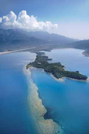 Island of Flowers near Tivat, Montenegroの写真素材