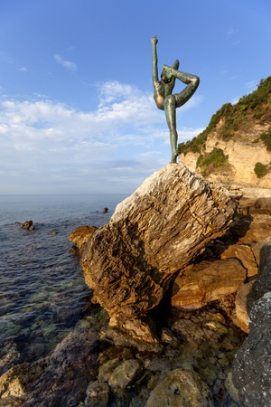 Dancing Girl Statue, Budva, Montenegroのeditorial素材