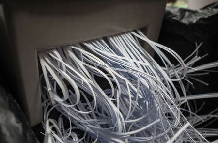 Destroying documents with Document shredderの写真素材