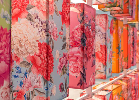 Paper lanterns patterned flowerの写真素材