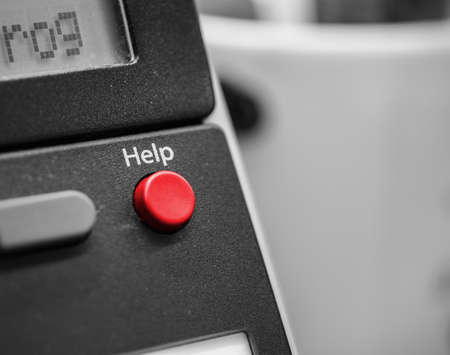 Help button of telephone, Help conceptの写真素材