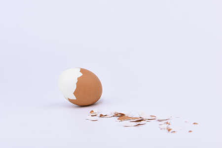 Peel the eggの写真素材