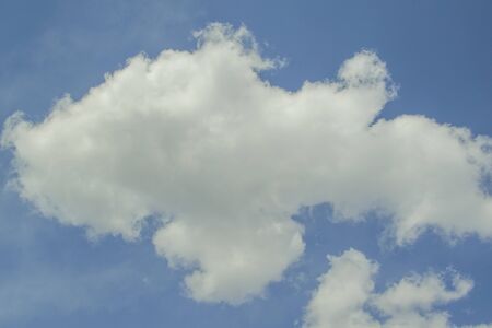 blue sky and white cloudsの写真素材