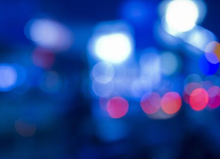 Defocus light at the street  in the night - Tilted abstract blur background.の写真素材