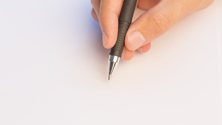 Hand Writing Concept on the whiteの写真素材