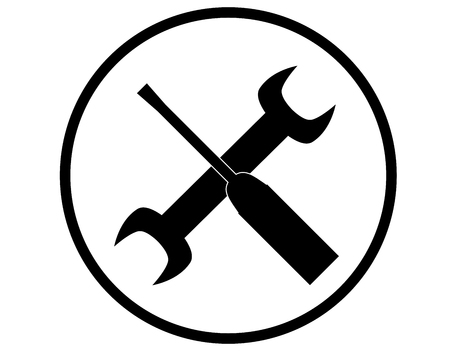 tools icon over white.のイラスト素材