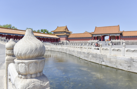 Closeup in Forbidden City in Beijing, China.のeditorial素材