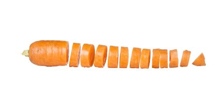 Carrot slice isolated on white.の写真素材