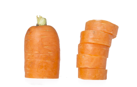 Carrot slice isolated on white.の写真素材