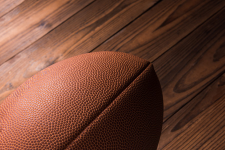 An American football on table