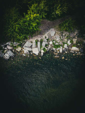 A coast of stonesの写真素材