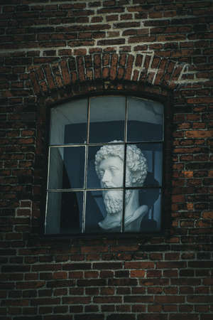 Stone head view background.の写真素材