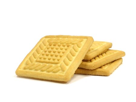 same cookies on the white isolate background     の写真素材
