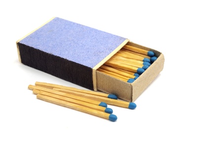 match in a box on a white background    の写真素材