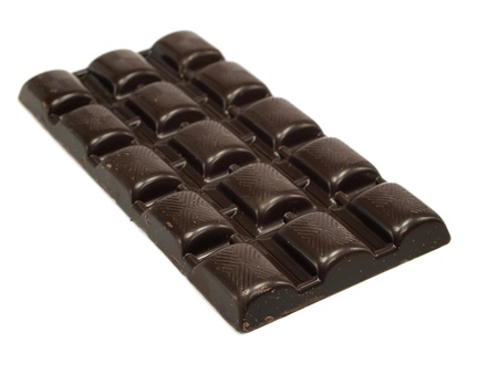 Chocolate bar on a white background     の写真素材