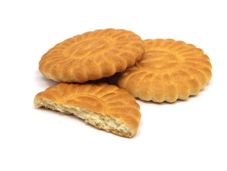 same cookies on the white background 
の写真素材