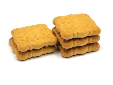 same cookies on the white background 
 の写真素材