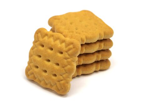 same cookies on the white background 
 の写真素材