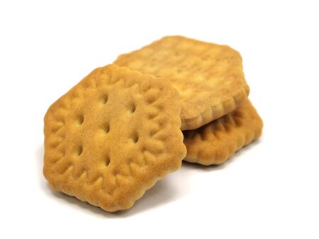 same cookies on the white background 
   の写真素材