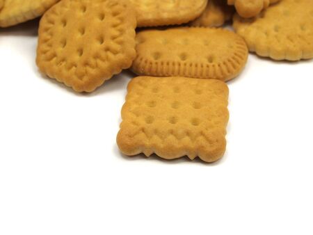 same cookies on the white background 
の写真素材