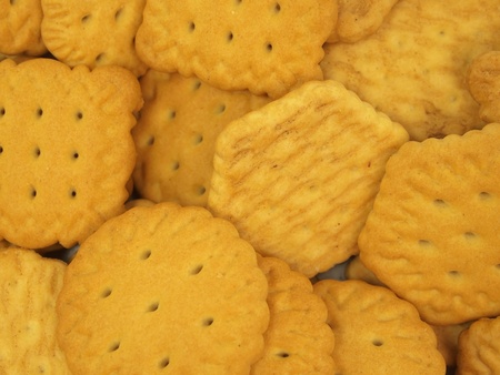 same cookies on the white background 
の写真素材