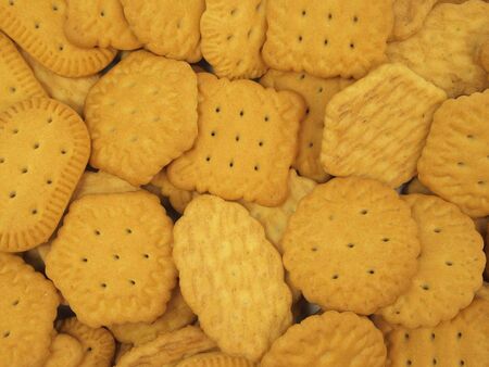 same cookies on the white background 
の写真素材