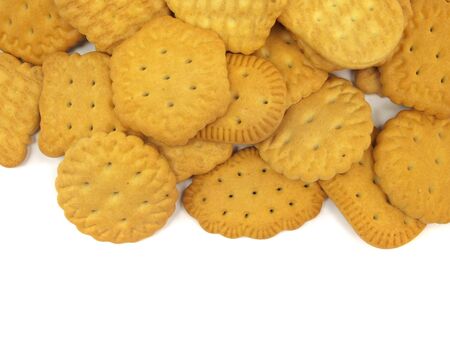 same cookies on the white background 
の写真素材
