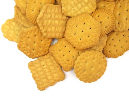 same cookies on the white background 
の写真素材