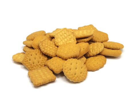 same cookies on the white background 
の写真素材