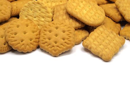 same cookies on the white background 
の写真素材