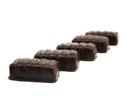 Chocolate candies on a white background 
  の写真素材
