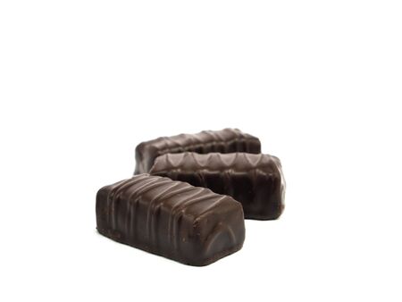 Chocolate candies on a white background 
  の写真素材