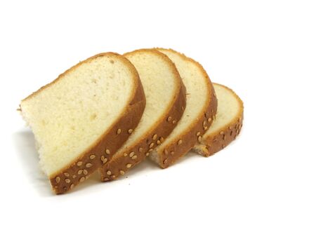 Bread slices on a white background 
 の写真素材