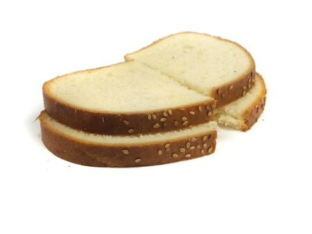 Bread slices on a white background 
 の写真素材