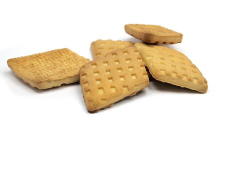 same cookies on the white background 
   の写真素材