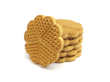 same cookies on the white background 
の写真素材