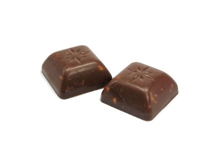 Chocolate on a white background 
         の写真素材