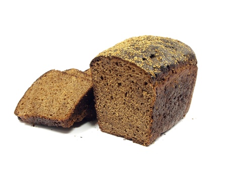 bread on a white background 
        の写真素材