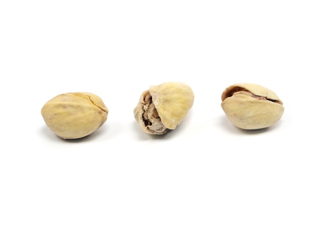 pistachios nuts stack on a white background 
 の写真素材
