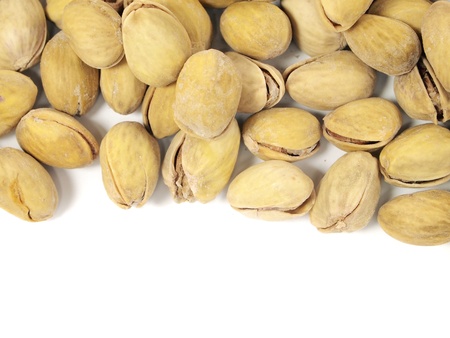 pistachios nuts stack on a white background 
 の写真素材
