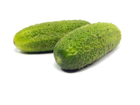 fresh organic cucumber on a white background 
 の写真素材