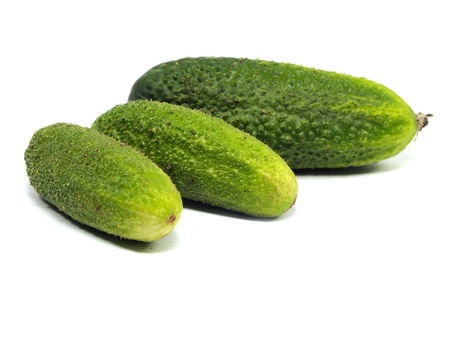 fresh organic cucumber on a white background 
 の写真素材